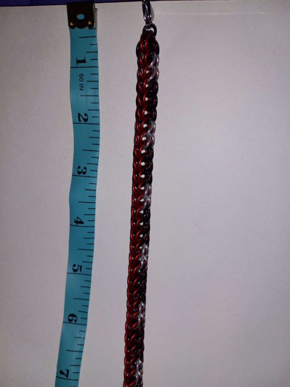 Red, black, & silver Full Persian bracelet - Picture 4 of 8